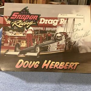 Snap-On racing autographed photo of Doug Herbert